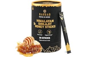 Bargad Pure Himalayan Shilajit Honey Sticks with Saffron – 30 Count | 75%+ Fulvic Acid, 85+ Trace Minerals | Natural Energy & Immunity Booster | Easy Single-Use Packets