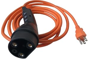 JOEEGO Charging Power Cord Assembly Fits for Evolution ICON Golf Carts, UL Listed, Replaces OEM# 2.04.0620 (Orange)