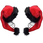 QIAONIUNIU Santa Hat - Adults Deluxe Xmas Christmas Hat Pack 2 pcs