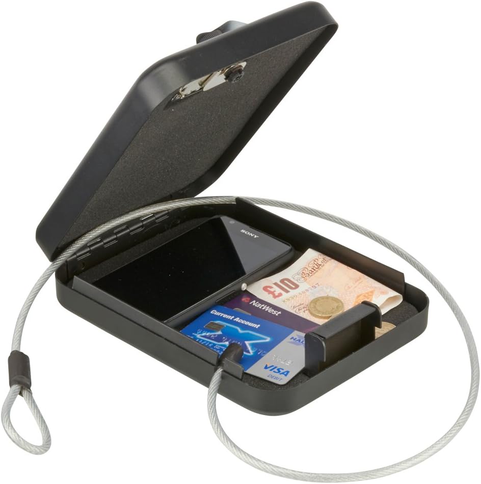Auto Tecnik Portable Compact Security Car Safe For Mobile GPS Money Wallet.