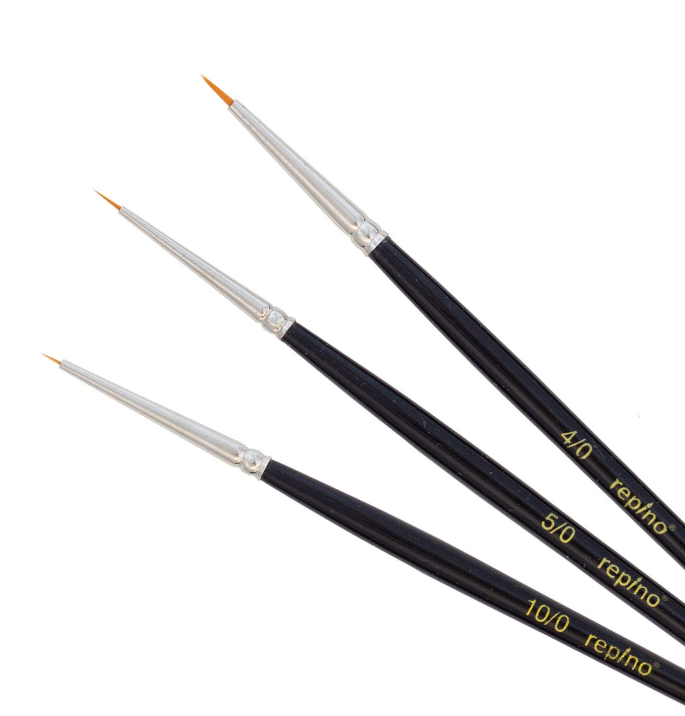 Repino Toray Brush Set Artist Brush – Very Thin – Very Fine – Size 10/0, 5/0, 4/0 – Toray Brush Set