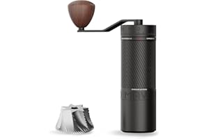 MAVO Manual Coffee Grinder, Phantox Pro Burr Coffee Grinder, Professional 45mm Stainless Steel Grinding Core, Capacity 30g, 120 Clicks Adjustment, Hand Coffee Grinder for Espresso, Pour Over, Black