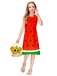 Remimi Kids Girl Watermelon Sleeveless Dresses