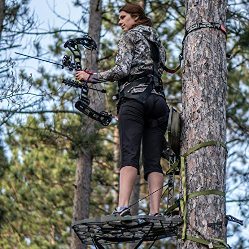 XOP-XTREME OUTDOOR PRODUCTS Vanish Evolution - Cast Aluminum Hang On Tree Stand for Hunting - Deluxe Deer Stand