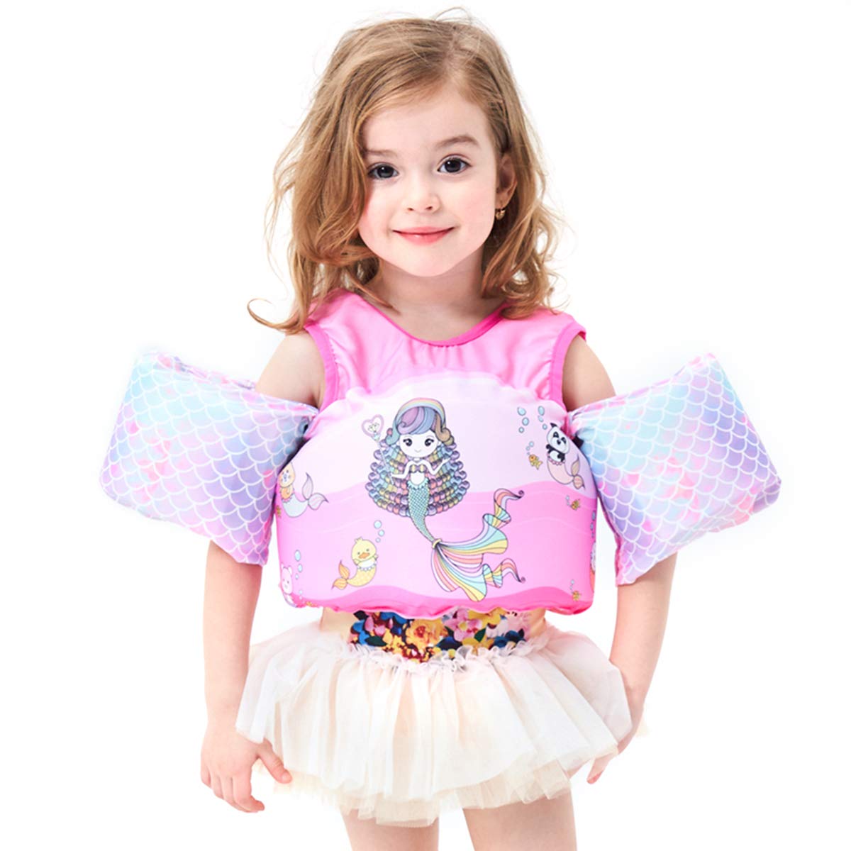 Hutigertech Puddle Jumper 30-55 Pounds Boy & Girl, Kids Swim Life Jacket Vest for Pool, Floaties for Toddler, Baby Floats with Arm Wings for Learn-to-Swim Kids Infant