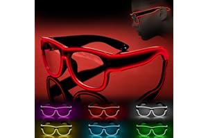 Ainiv Wireless Light Up Glasses 3 Modes LED Luminous Glasses Glow in the Dark for Parties, DJ, EDM, Halloween, Christmas