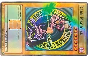 CREATIVE CARD STICKERS Card Stickers, Holographic Dark Anime Magician Credit Card Sticker for Small Chip Card, Debit Card Sticker Skin - Waterproof, Holographic Vinyl Stickers