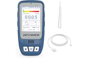 APOWER Geiger Counter Nuclear Radiation Detector, Portable Handheld Dosimeter Beta, Gamma, X-ray Detection, LCD Display Radiation Monitor Meter, Radioactive Device for Home, Lab, and Emergency Use