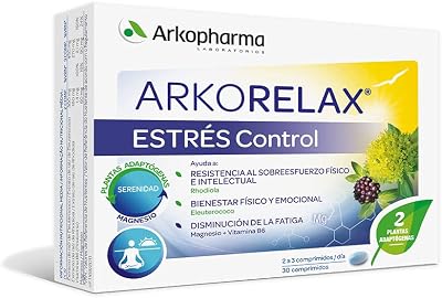 Arkorelax Stress Control, 30 comprimidos, magnésio, vitamina B6