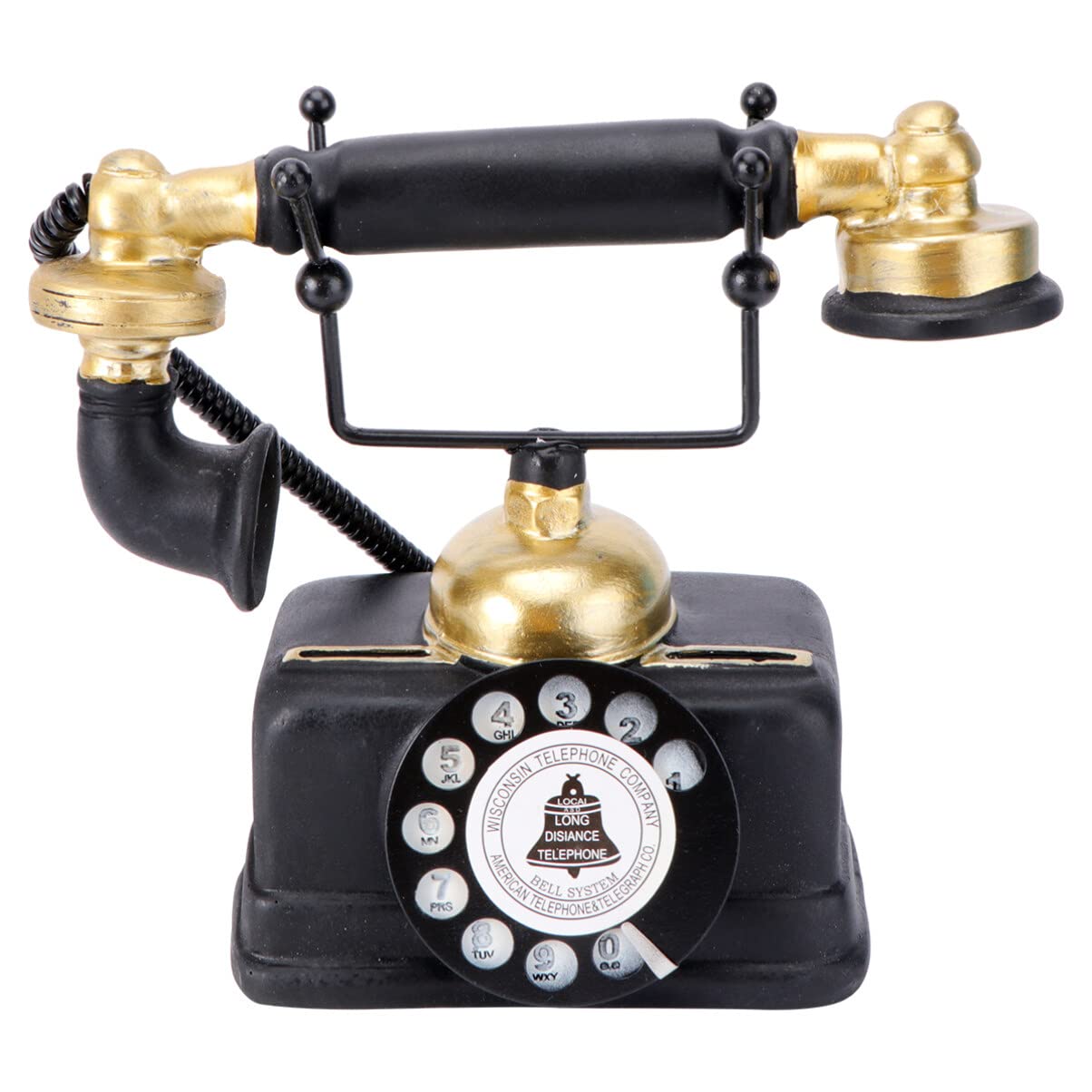 Homoyoyo 1pc Landline Phone Retro Landline Telephone Vintage Dial Telephone Toy Retro Table Decorations Rotary Phone Kids Playset Creative Desktop Ornament Resin Wheel Child Play Cell Phone