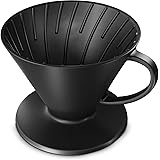 Pour Over Coffee Dripper – All Natural Super Ceramic Design Fully Extracts Intricate Flavors | Reusable Coffee Drip Filter Co