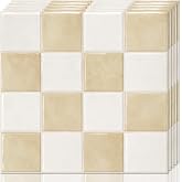 Umedol Peel and Stick Backsplash Tile, 10 Sheets Self Adhesive Wall Tiles | Beige White 12''x12'' 3D Back Splash for Kitchen, Bathroom, Laundry Room
