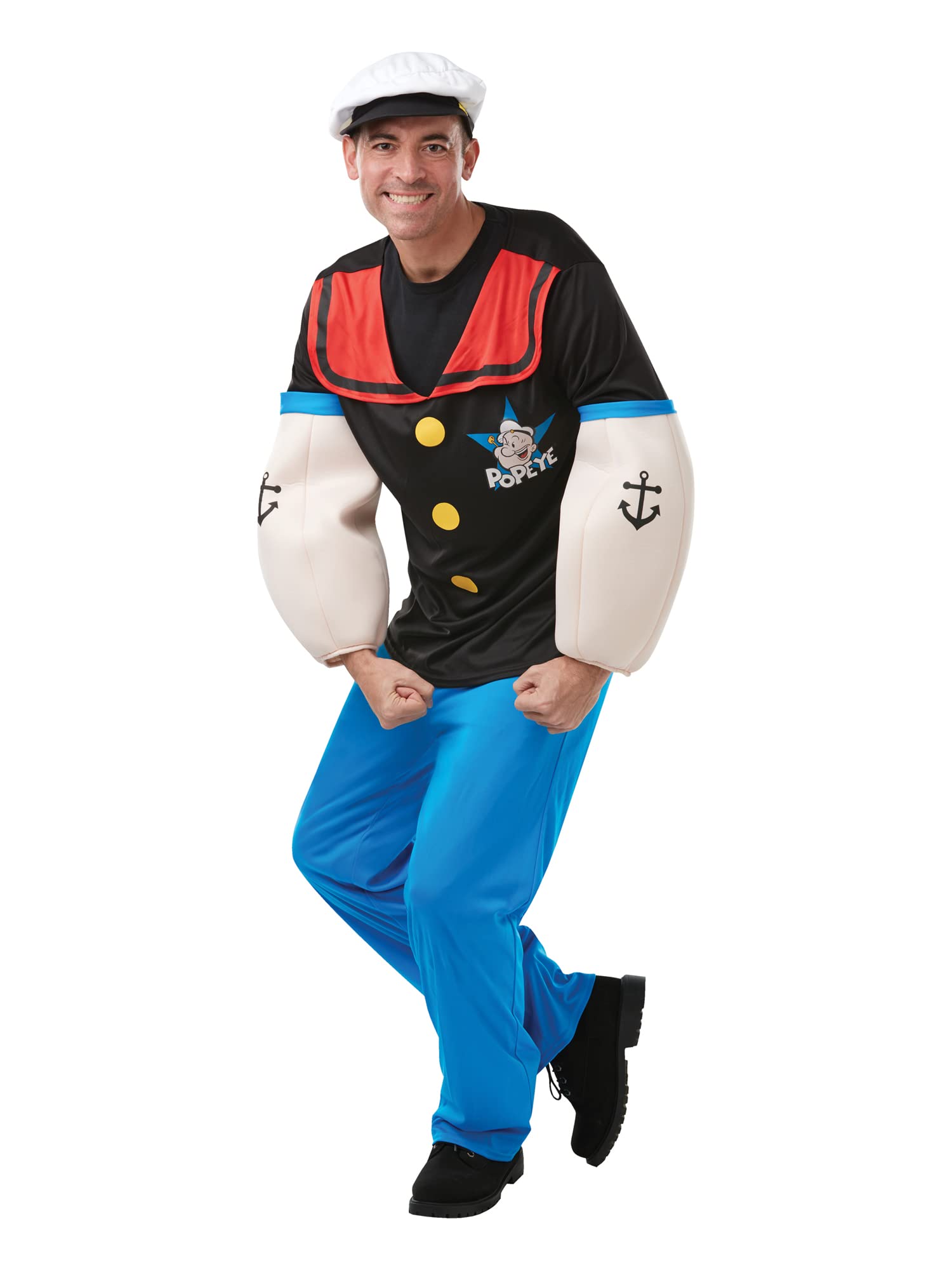 Rubies Official Popeye the Sailor Costume, Cartoon Character Fancy Dress, Adult Size Mens Standard/Medium Halloween