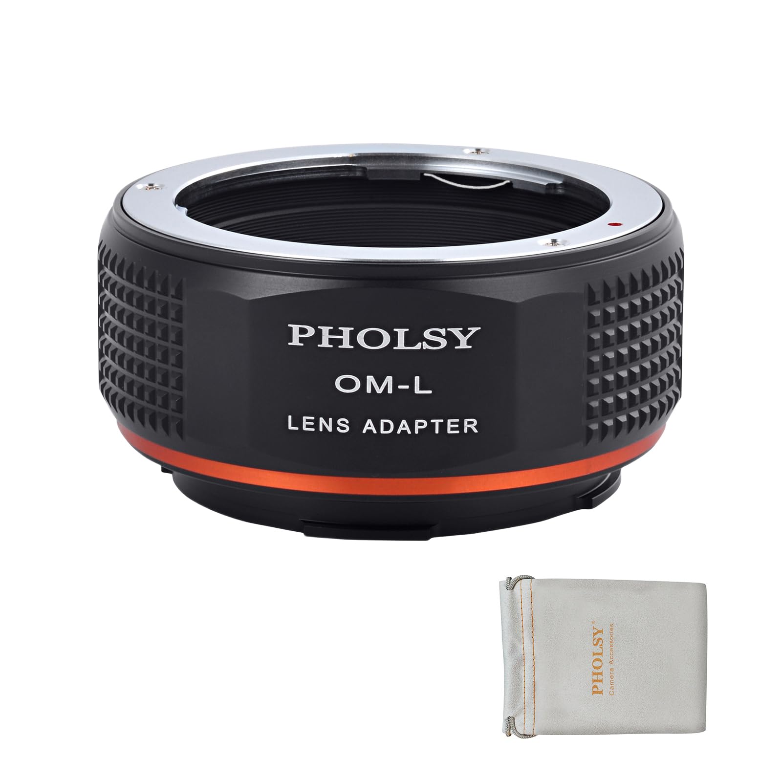 PHOLSY Lens Mount Adapter OM to L Compatible with Olympus Zuiko OM Lens to Leica L Mount Camera Body Compatible with Leica SL2, SL2-S, CL, TL2, Lumix S5, S1, BS1H, SIGMA fp, fp L
