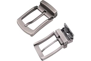 Alloy Belt Buckle Single Prong Square Replacement,Fits 33-34cm Wide Belts Buckle Rotary Pin Buckle Head Tail for Men Belt