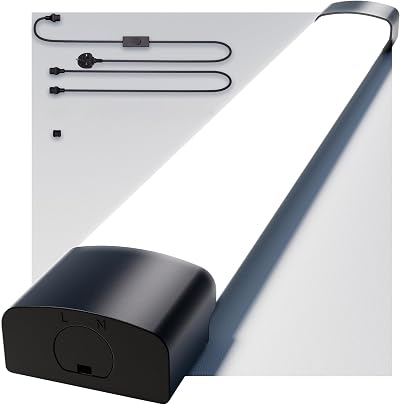 Amdelne 4FT 36W Led Batten Light IP65 Plug In Black