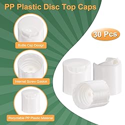Uxcell 30pcs PP Plastic Disc Top Caps, 18/410