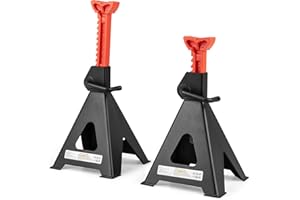 Goplus Jack Stands 12 Ton, 2 Pack 26,400 LBS Jack Stand with 19"-29.5" Adjustable Lifting Height, Handle Lock, Heavy-Duty Car
