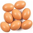 6PCS Wooden Fake Eggs - Dummy Eggs For Chicken Nesting Boxes, DIY Crafts, & Home Decor