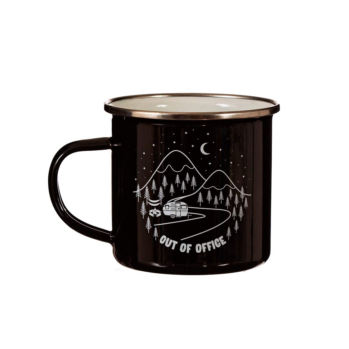 Sass & Belle Out of Office Enamel Black Mug