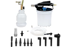 Handor 2L Vacuum Brake Bleeder Kit with 2L Brake Fluid Extractor 1L Refilling Bottle and Adapters One Person Pneumatic Bleeder Tool