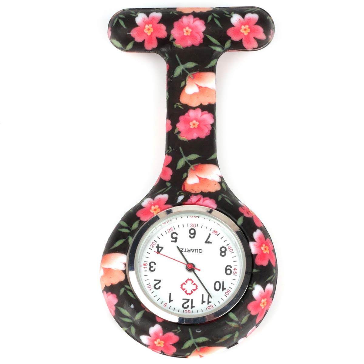 Nurse Watch Brooch, Silicone Nurse Watch Doctor Paramedic Medical Staff Lapel Pin-on Brooch Hanging Pocket Fob Watch (#2)