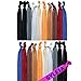 Syleia Pack of 20 Down to Earth Assorted Colors Hair Ties Ponytail Holders Elastic Ribbon Band Crease Free Hand Knotted Fold Over Ouchless Strong Hold
