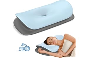 Olumoon Cervical Neck Pillow for Pain Relief - Ergonomic Memory Foam Contour Pillows for Side, Back & Stomach Sleepers, Cervical Pillow for Neck Support Sleeping with Breathable Cover