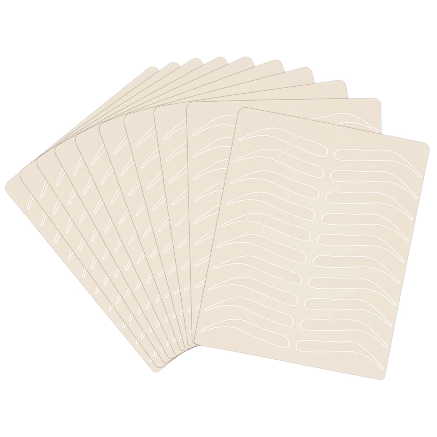 GGOUPTY Microblading Practice Skin - Eyebrow Tattoo Supplies - 10 Sheets - No Ink - Silicone Skin - Permanent Makeup - Eyebrow Tattoo Beginner
