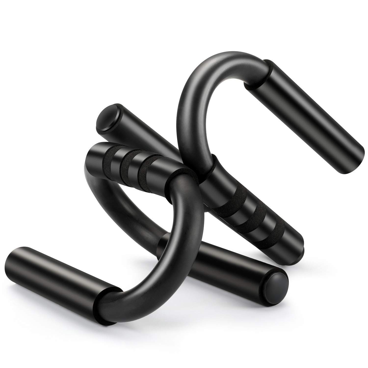 Kiewhay Push Up Bars for Home Gym Fitness Training - S-Shape Push Up Handles with Foam Grip Portable for Muscle Strength Workouts - Press Up Stands for Floor for Man Woman
