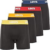 Levi's Mens Underwear Microfiber Boxer Brief for Men Ultra Soft 4 Pack