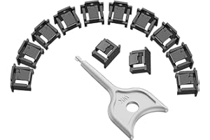 WXZRLIU 12Pcs RJ45 Port Lock with 1 Keys, Locking RJ45 Port/Dust Blocker,RJ45 Dust Cover Cap Female Port Plugs Protector,Compatible RJ45 Port Devices (Black)