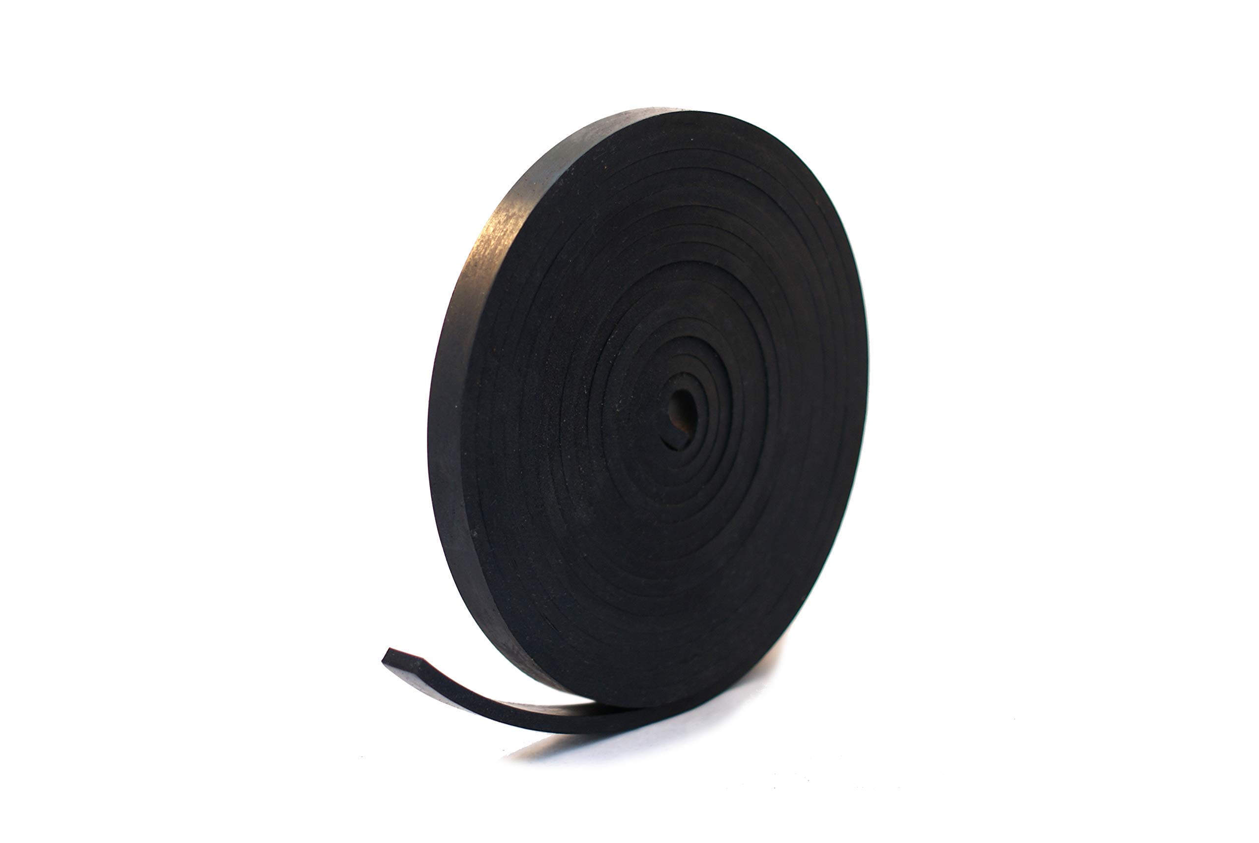 RS® Solid Rubber Strip 12mm Wide x 5mm Thick x 5m Long - SBR Rubber for Sealing, Cushioning, Weather Strip, Anti-Vibration, Anti-Slip, Gaskets & DIY