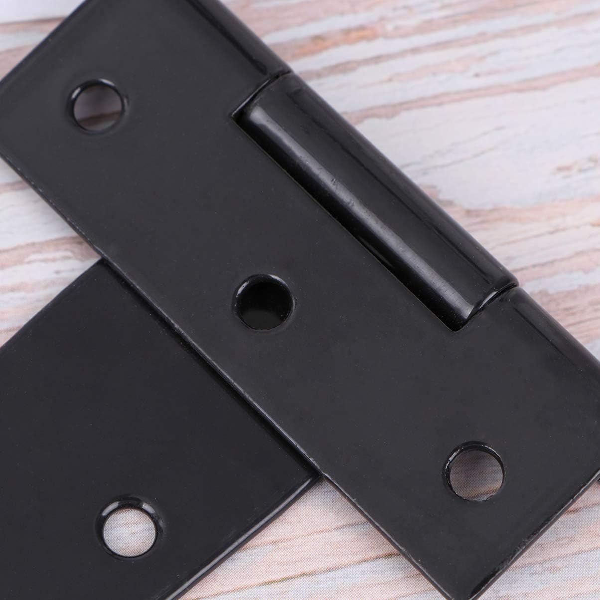 Yarnow 2pcs T Hinges Heavy Duty Hinges Strap for Storage Shed Door Barn Door Gates 10 Inches (Black), 2pcs,10 Inches, 2pcs,10 Inches - Image 4