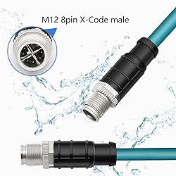 3.28ft M12 8 Pin to RJ45 Industrial Ethernet