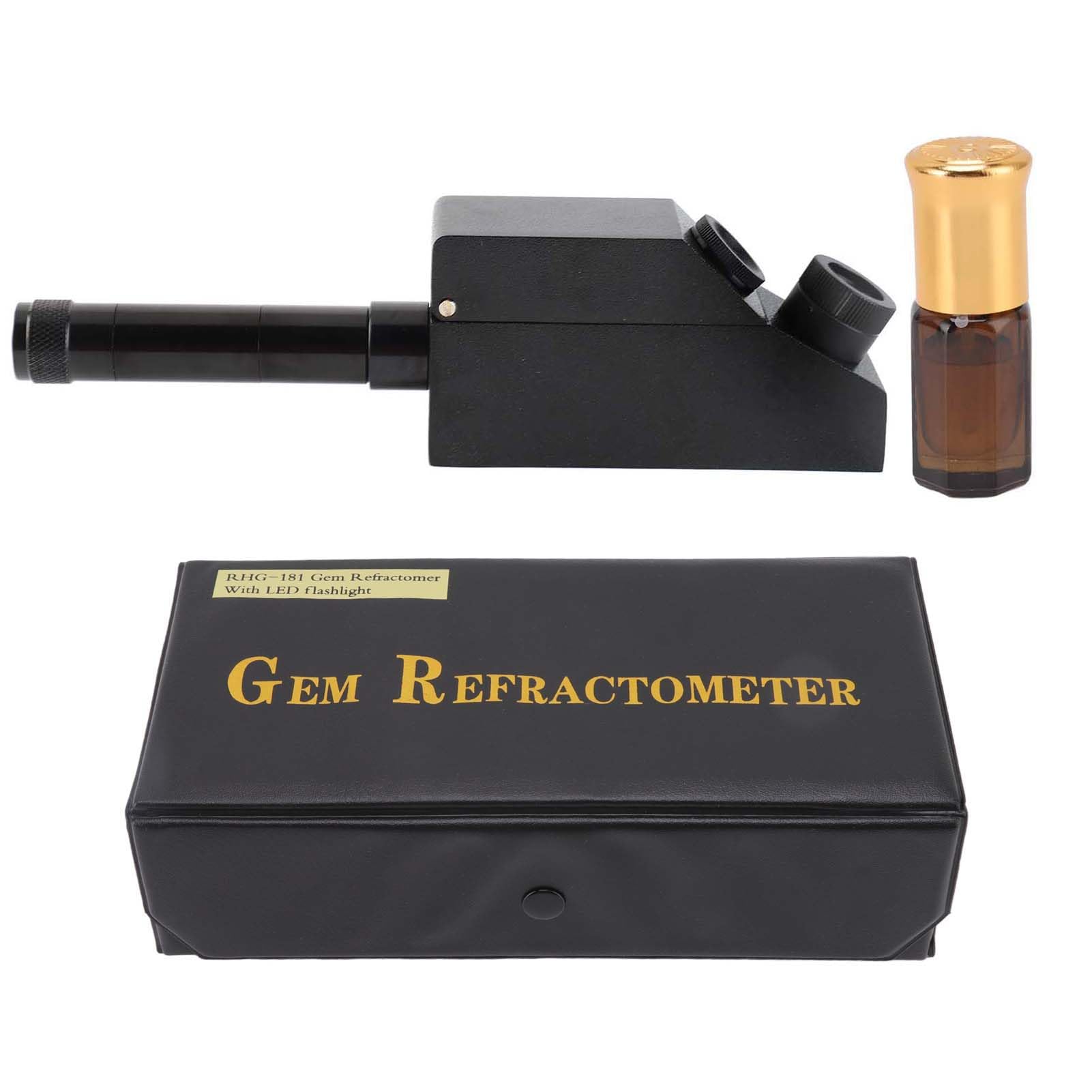 Gem Refractometer, Professional High Accuracy Jewelry Gem Refractometer Quick Identification 1.30 to 1.81 Measuring Range, Jewelry Refractometer for Identifying and Authenticating Polished Gems