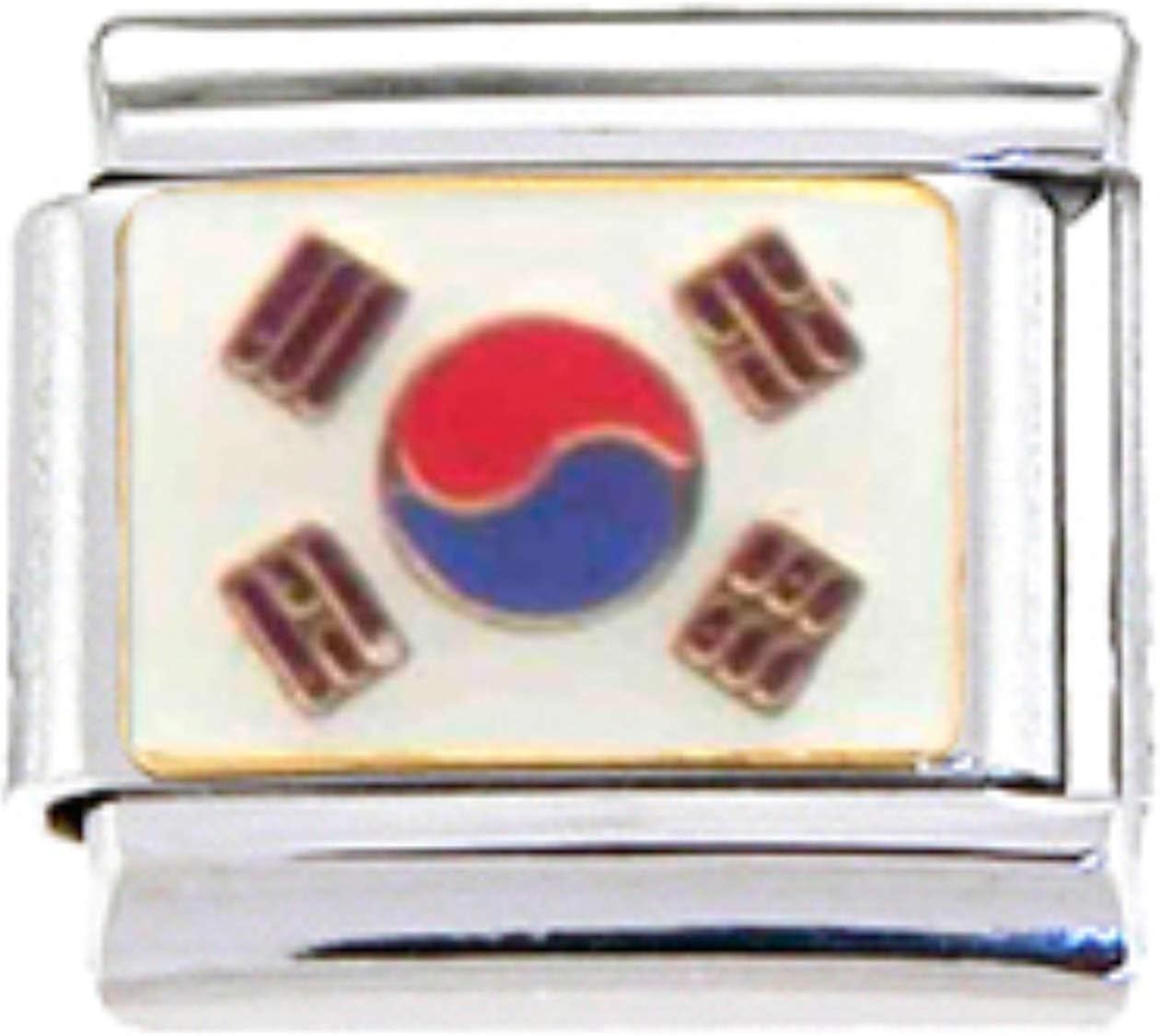 Stylysh Charms South Korea STH Korean Flag Enamel Italian