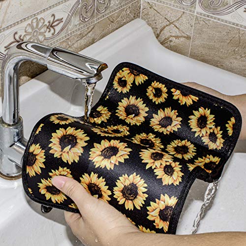 Evankin Auto Center Console Cover,Universal Fit Soft Comfort Center Console Armrest Cushion for Car,Neoprene Sunflower Stylish Pattern Design Car Armrest Cover(Sunflower) - Thumbnail 5