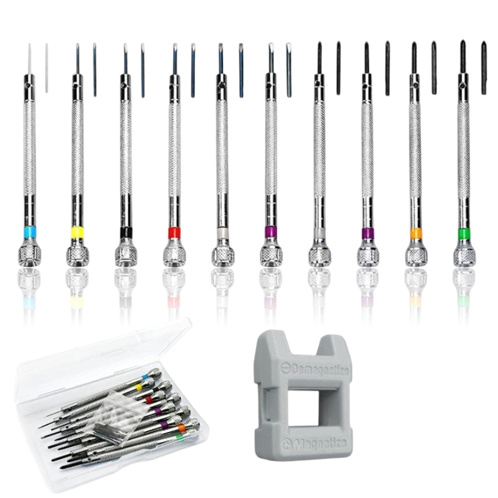 Watchmaker's Screwdriver Set, 10 Pcs 0.6-1.6 mm Precision Screwdriver Set, Professional Small Screwdrivers Eyeglass Repair Kit for Watch Eyeglasses Jewelry Repair Laptop DIY Projects