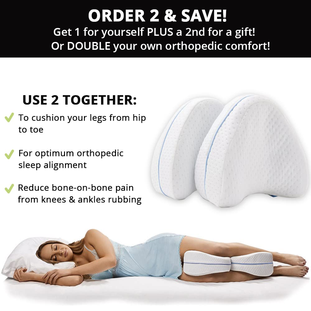 Contour Legacy Leg & Knee Foam Support Pillow Soothing Pain Relief