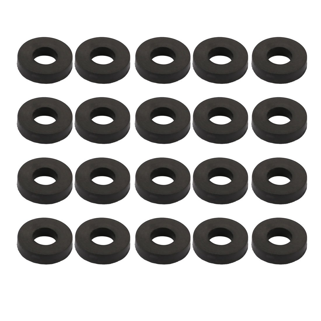 sourcingmap Nitrile Rubber Flat Washers 9mm OD 4mm ID 2.2mm Thickness for Faucet Pipe Water Hose, Pack of 20 — image 1