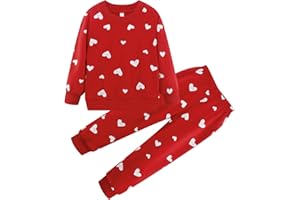 RETSUGO Little Girls 2 Piece Outfits Ruffle Sleeve Unicorn Sweatshirts Top and Leggings Set School Outfits Kids Clothing Set