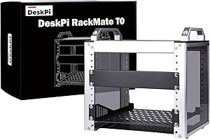 GeeekPi 4U Server Cabinet, 10 inch Server Rack for Network, Servers, Audio, and Video Equipment, DeskPi RackMate T0 Rackmount