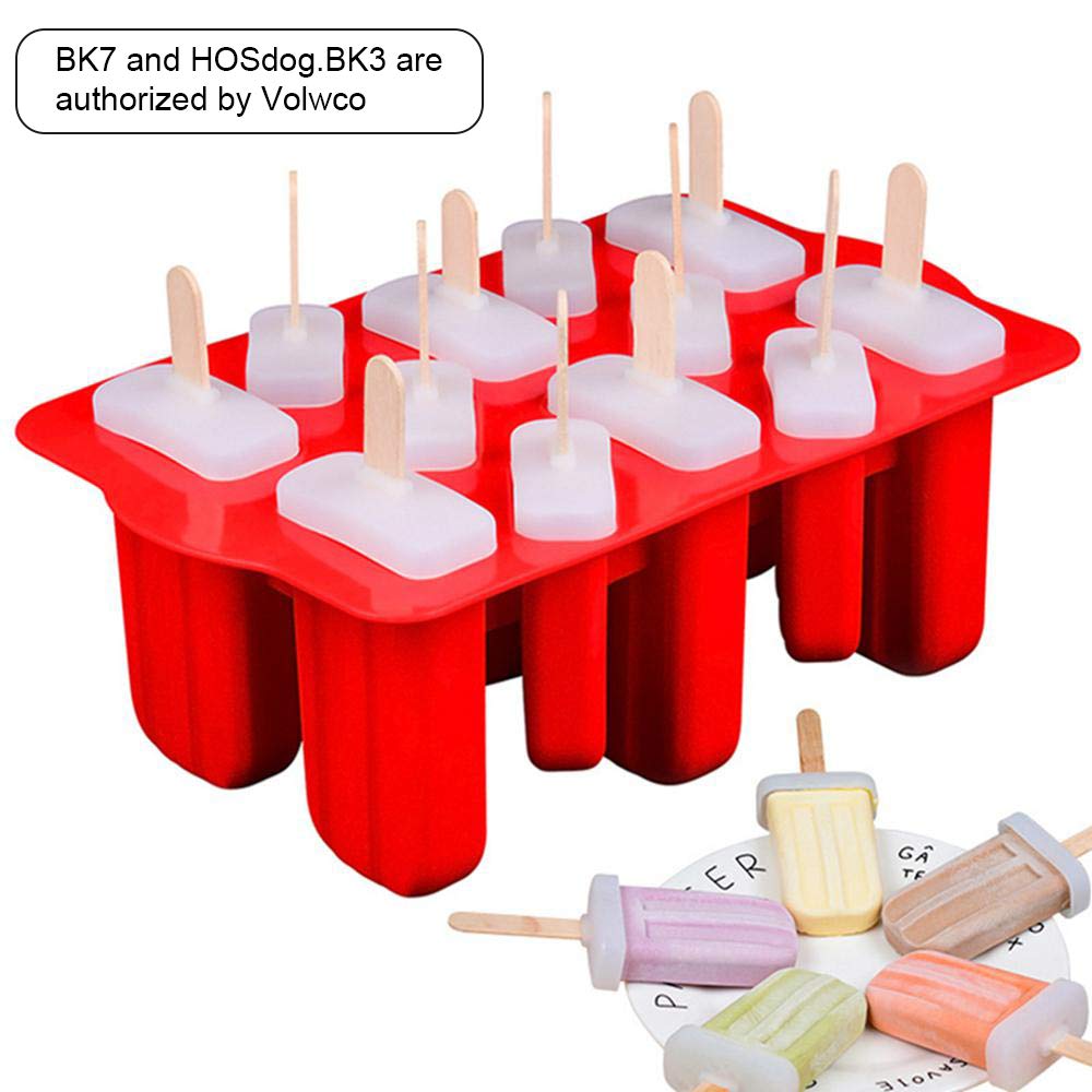 Volwco Ice Lolly Moulds, Silicone Popsicle Moulds Set, FDA Approved