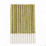 Rhinestone Bling Paper Sticks for Lollipop Cake Pop Apple Candy Buffet Treat Party Favor 6 inch (Gold, 72)