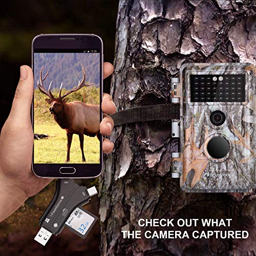 Game & Trail Camera Viewer SD & Micro SD Memory Card Reader for iPhone iPad Mac Laptop and Android Smartphone View Photos and Videos from Wildlife & Deer Hunting Cameras, Action Cameras or IP Cameras
