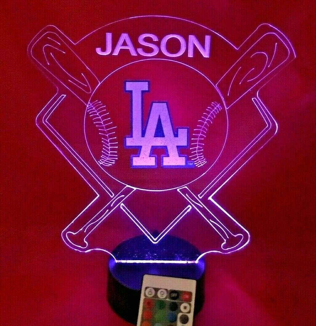 With Remote Its WOW LA Dodgers MLB Light Up Beautiful Handmade Los