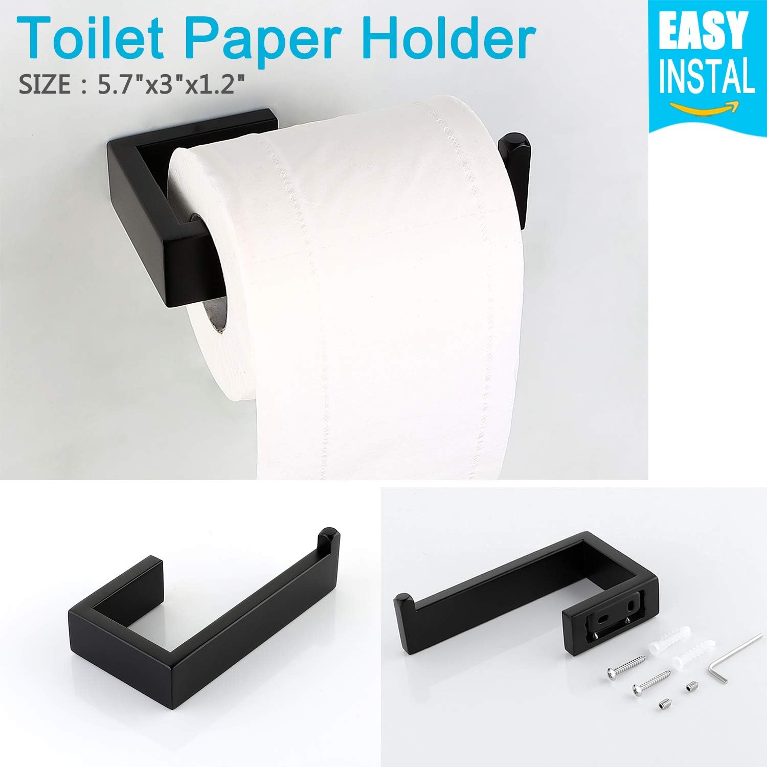 RUGUS Modern Bathroom Accessories- 4-Piece Bathroom Hardware Set Bath Hardware Towel Bar Accessory Set - - 