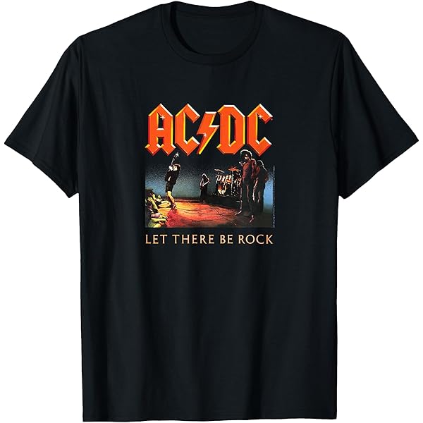 Amazon.com: AC/DC - PWR UP T-Shirt, Black, Small, Unisex, Short