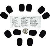 Compete Audio Standard Microphone Windscreens (Microphone Covers) 12-Pack Headset/Lapel (Lavalier) Fitness Leader/Gamer Pack Black